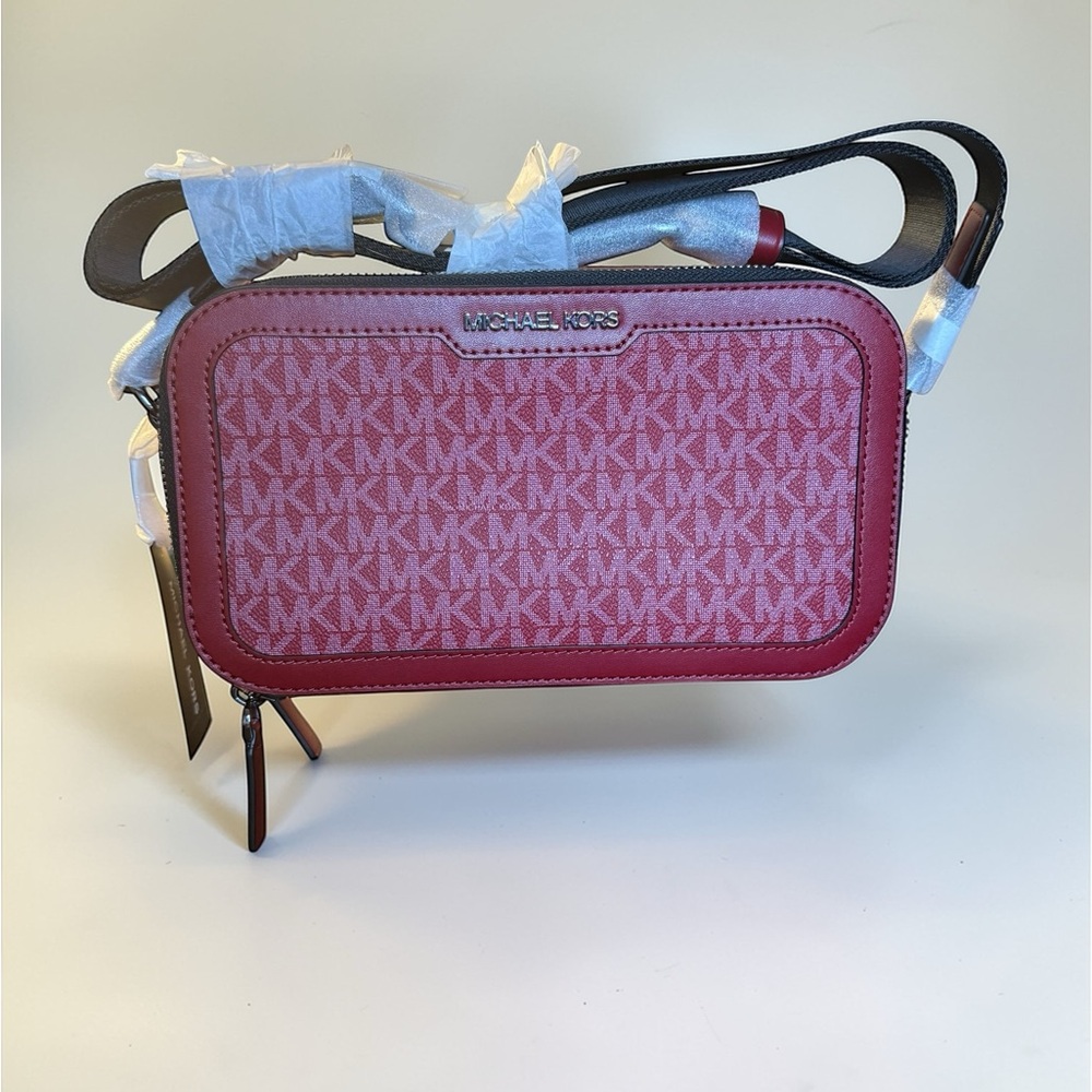 Michael Kors Cherry Double Zip Crossbody Bag